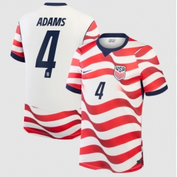 Tyler Adams USMNT Nike 2026 Home Stadium Replica Jersey White