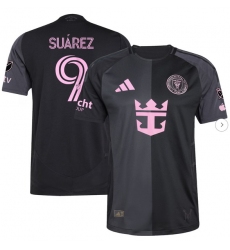 Men's Inter Miami CF Luis Suárez adidas Black 2025 The Fortitude Kit Authentic Player Jersey