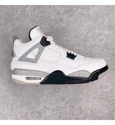 Air Jordan 4 White Gray Basketball Shoes