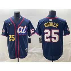 Men American League 25 Brent Rooker Navy 2025 All Star Edition Limited Stitched Baseball Jersey
