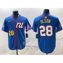 Men National League 28 Eugenio Suarez Blue 2025 All Star Edition Limited Stitched Baseball Jersey