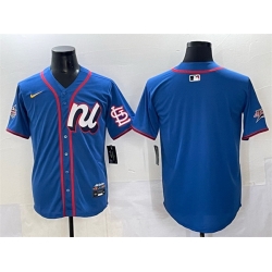 Men National League St  Louis Cardinals Blank Blue 2025 All Star Edition Limited Stitched Baseball Jersey