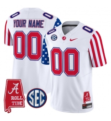 Men Women Youth Alabama Crimson Tide American Style Vapor Limited Custom Jersey All Stitched White