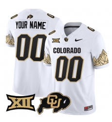 Men Women Youth Colorado Buffaloes Vapor Limited Custom Jersey V4 Big 12 XII Patch All stitched White