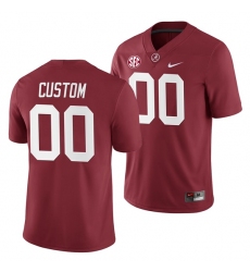 Alabama Crimson Tide Custom Crimson College Football Men's Home Game Jersey Alabama Crimson Tide Custom Crimson College Football Men's Home Game Jersey