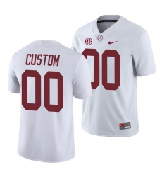 Alabama Crimson Tide Custom Game White College Football Jersey Alabama Crimson Tide Custom Game White College Football Jersey