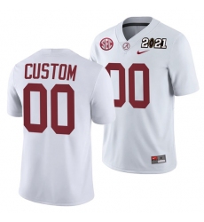 Alabama Crimson Tide Custom White 2021 Rose Bowl Champions College Football Playoff College Football Playoff Jersey Alabama Crimson Tide Custom White 2021 Rose Bowl Champions College Football Playoff College Football Playoff Jersey