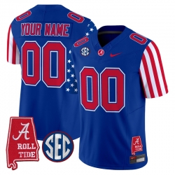 Men Women Youth Alabama Crimson Tide American Style Vapor Limited Custom Jersey All Stitched Royal