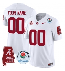 Men Women Youth Alabama Crimson Tide Rose Bowl Patch Vapor Limited Custom Jersey All Stitched White Men Women Youth Alabama Crimson Tide Rose Bowl Patch Vapor Limited Custom Jersey All Stitched White