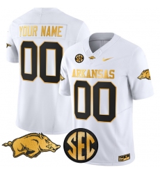 Men Women Youth Arkansas Razorbacks Gold Vapor Limited Custom Jersey All Stitched White Gold Men Women Youth Arkansas Razorbacks Gold Vapor Limited Custom Jersey All Stitched White Gold