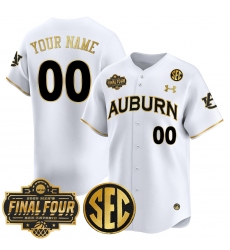 Men Women Youth Auburn Tigers 2025 Final Four Patch Vapor Baseball Custom Jersey All Stitched White Gold Men Women Youth Auburn Tigers 2025 Final Four Patch Vapor Baseball Custom Jersey All Stitched White Gold