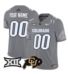 Men Women Youth Colorado Buffaloes Gray Vapor Limited Custom Jersey V2 Big 12 XII Patch All Stitched Dark Gray Patch Men Women Youth Colorado Buffaloes Gray Vapor Limited Custom Jersey V2 Big 12 XII Patch All Stitched Dark Gray Patch