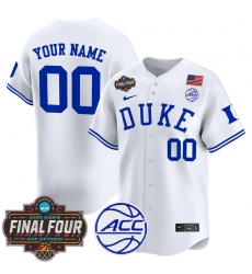 Men Women Youth Duke Blue Devils 2025 Final Four Patch Vapor Baseball Custom Jersey All Stitched White Men Women Youth Duke Blue Devils 2025 Final Four Patch Vapor Baseball Custom Jersey All Stitched White