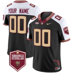 Men Women Youth Florida State Seminoles 2024 Seminole Scholar Patch Vapor Limited Custom Jersey All Stitched Black Alternate