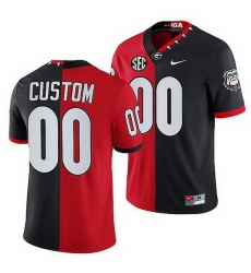 Georgia Bulldogs Custom Red Black Split Edition Men Jersey Georgia Bulldogs Custom Red Black Split Edition Men Jersey