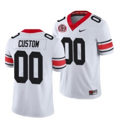 Georgia Bulldogs Custom White 40th Anniversary College Football Jersey Georgia Bulldogs Custom White 40th Anniversary College Football Jersey