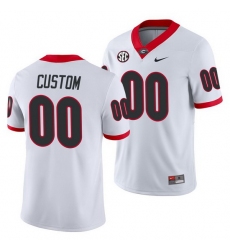 Georgia Bulldogs Custom White Away Men'S Jersey Georgia Bulldogs Custom White Away Men'S Jersey