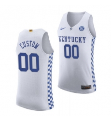Kentucky Wildcats Custom White Authentic Men'S Jersey 0 Kentucky Wildcats Custom White Authentic Men'S Jersey 0