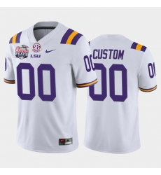 LSU Tigers Custom White Home Men'S Jersey LSU Tigers Custom White Home Men'S Jersey