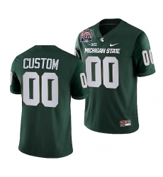 Michigan State Spartans Custom Green 2021 Peach Bowl College Football Playoff Jersey Michigan State Spartans Custom Green 2021 Peach Bowl College Football Playoff Jersey