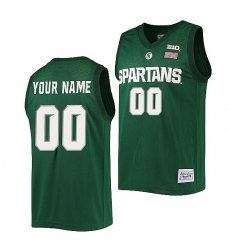 Michigan State Spartans Custom Green Alumni Commemorative Classic Jersey Michigan State Spartans Custom Green Alumni Commemorative Classic Jersey