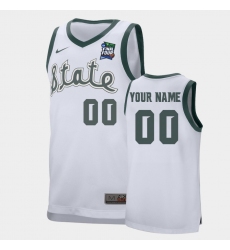 Michigan State Spartans Custom White 2019 Final Four Retro Performance Jersey Michigan State Spartans Custom White 2019 Final Four Retro Performance Jersey