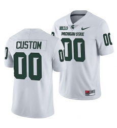 Michigan State Spartans Custom White College Football Men Jersey Michigan State Spartans Custom White College Football Men Jersey
