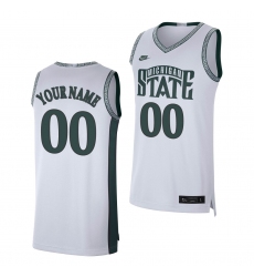 Michigan State Spartans Custom White Retro Limited Men'S Jersey Michigan State Spartans Custom White Retro Limited Men'S Jersey