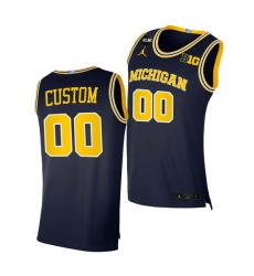 Michigan Wolverines Custom 2021 Big Ten Regular Season Champions Blm Navy Jersey Michigan Wolverines Custom 2021 Big Ten Regular Season Champions Blm Navy Jersey