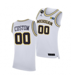 Michigan Wolverines Custom 2021 Big Ten Regular Season Champions Blm White Jersey Michigan Wolverines Custom 2021 Big Ten Regular Season Champions Blm White Jersey