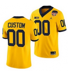 Michigan Wolverines Custom Maize 2021 Orange Bowl Playoffs Limited Jersey Michigan Wolverines Custom Maize 2021 Orange Bowl Playoffs Limited Jersey