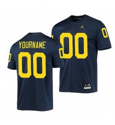 Michigan Wolverines Custom Navy Game Men'S Jersey Michigan Wolverines Custom Navy Game Men'S Jersey