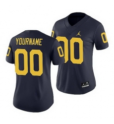 Michigan Wolverines Custom Navy Game Women'S Jersey Michigan Wolverines Custom Navy Game Women'S Jersey