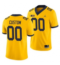 Michigan Wolverines Custom Yellow College Football Men'S Jersey Michigan Wolverines Custom Yellow College Football Men'S Jersey