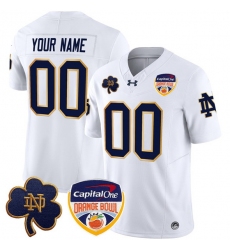 Men Notre Dame Fighting Irish ACTIVE PLAYER Custom White F U S E  2024 Orange Bowl Patch Limited Stitched Football Jersey Men Notre Dame Fighting Irish ACTIVE PLAYER Custom White F U S E  2024 Orange Bowl Patch Limited Stitched Football Jersey