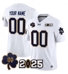 Men Notre Dame Fighting Irish ACTIVE PLAYER Custom White F U S E  2025 CFP Final Patch Limited Stitched Football Jersey Men Notre Dame Fighting Irish ACTIVE PLAYER Custom White F U S E  2025 CFP Final Patch Limited Stitched Football Jersey