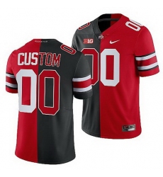 Ohio State Buckeyes Custom Scarlet Black Split Edition Men Jersey Ohio State Buckeyes Custom Scarlet Black Split Edition Men Jersey