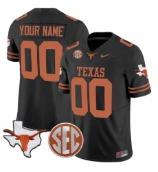 Men Texas Longhorns Active Player Custom Black F U S E  State Map  26 SEC Patch Stitched Jersey Men Texas Longhorns Active Player Custom Black F U S E  State Map  26 SEC Patch Stitched Jersey