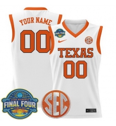 Men Women Youth Texas Longhorns Active Player Custom White 2025 Sec WoMen Women Youth   Final Four Patch Lightweight Stitched Basketball Jersey Men Women Youth Texas Longhorns Active Player Custom White 2025 Sec WoMen Women Youth   Final Four Patch Lightweight Stitched Basketball Jersey