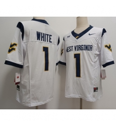 West Virginia Mountaineers #1 Customized White Jersey West Virginia Mountaineers #1 Customized White Jersey