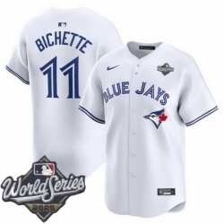 Men Toronto Blue Jays 11 Bo Bichette White 2024 Home Limited Stitched Baseball Jersey