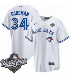 Men Toronto Blue Jays 34 Kevin Gausman White Home Cool Base Stitched Baseball Jersey Men Toronto Blue Jays 34 Kevin Gausman White Home Cool Base Stitched Baseball Jersey