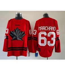 Men Canada Hockey 63 Brad Marchand Red Stitched Jersey Men Canada Hockey 63 Brad Marchand Red Stitched Jersey