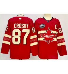 Youth Canada 87 Sidney Crosby Red 2025 4 Nations Face Off Premium With C Patch Stitched Jersey Youth Canada 87 Sidney Crosby Red 2025 4 Nations Face Off Premium With C Patch Stitched Jersey