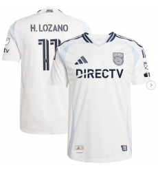 Mens San Diego FC Hirving Lozano adidas White 2025 Woven Into One Authentic Player Jersey