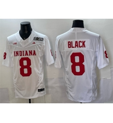 Men Indiana Hoosiers 8 Kaelon Black White F U S E 2026 Patch Stitched Football Jersey Men Indiana Hoosiers 8 Kaelon Black White F U S E 2026 Patch Stitched Football Jersey