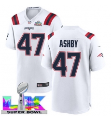 Men Women youth New England Patriots #47 Julian Ashby 2025 2026 Super Bowl LX F U S E Stitched NFL Jersey White Men Women youth New England Patriots #47 Julian Ashby 2025 2026 Super Bowl LX F U S E Stitched NFL Jersey White