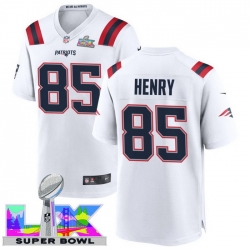 Men Women youth New England Patriots #85 Hunter Henry 2025 2026 Super Bowl LX F U S E Stitched NFL Jersey White