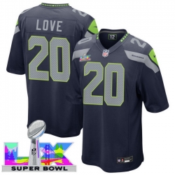 Men Women Youth Seattle Seahawks #20 Julian Love 2025 2026 Super Bowl LX F U S E Stitched NFL Jersey Blue