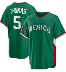 Men Mexico Baseball 5 Alek Thomas Green 2026 World Baseball Classic Stadium Stitched Jersey